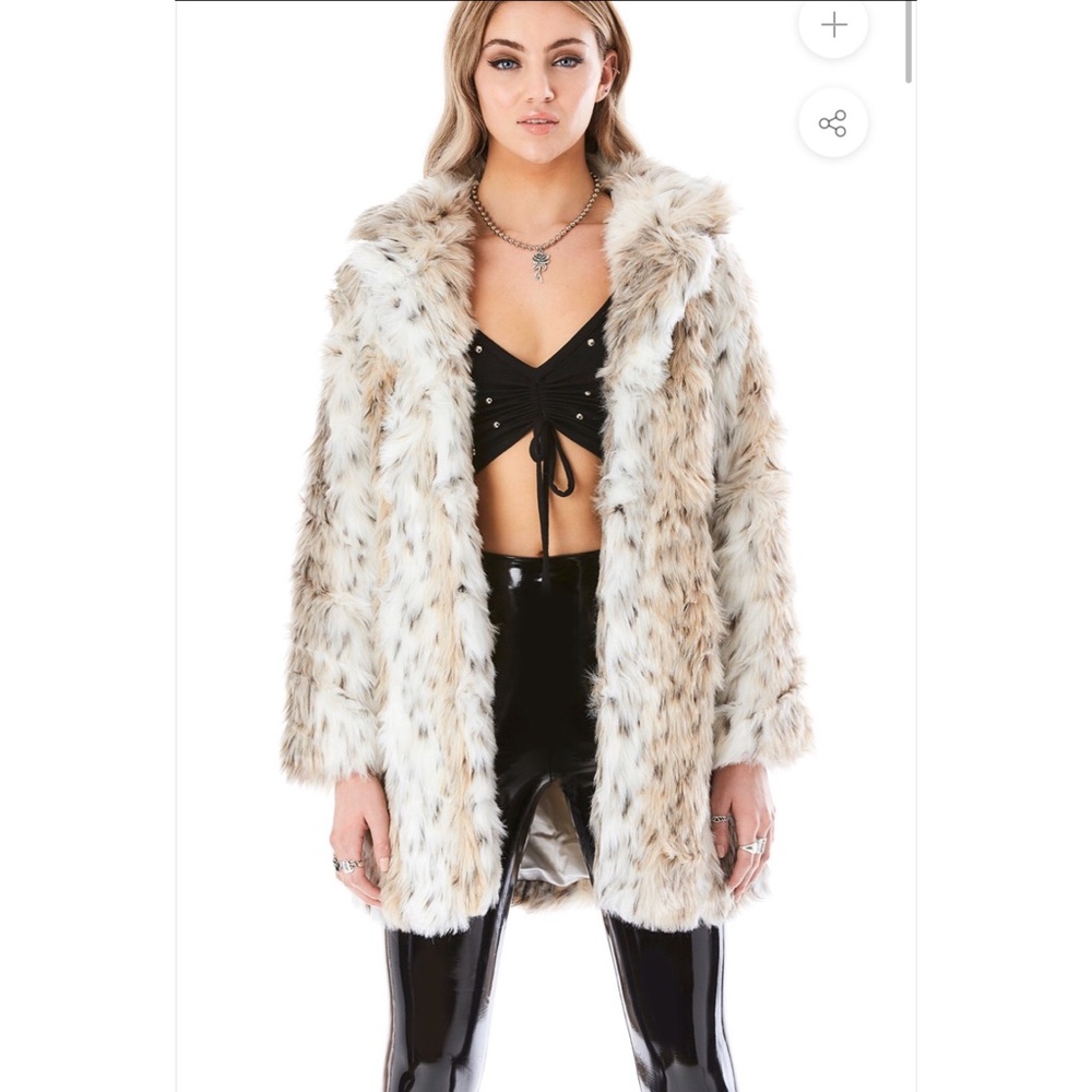 LF Snow Leopard Fur Coat